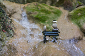 Image showing Zenstones at the waterfalls