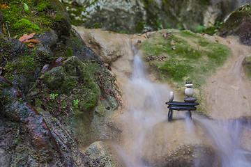 Image showing Zenstones at the waterfalls