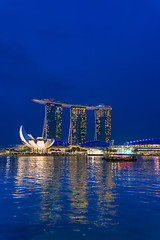 Image showing  Marina Bay Sands at night