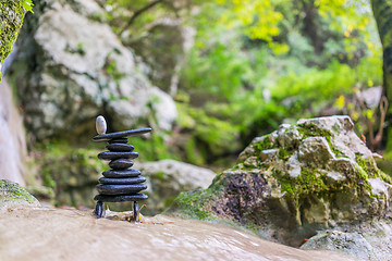 Image showing Zenstones at the waterfalls