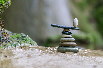 Image showing Zenstones at the waterfalls