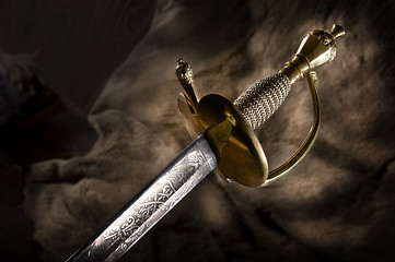 Image showing Ancient sabre. A smart variant of the fighting weapon