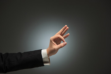 Image showing Business Man Hand and OK Sign Action