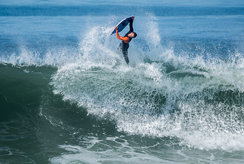 Image showing Bodyboarder in action