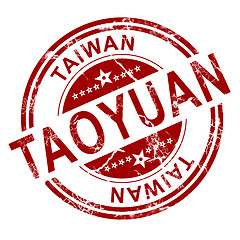 Image showing Red Taoyuan stamp 