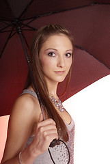 Image showing woman with umbrella