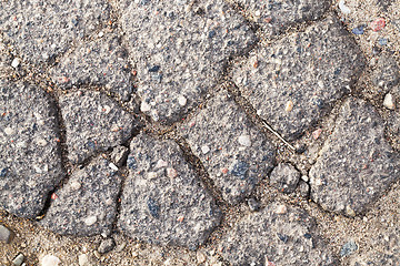 Image showing asphalt broken closeup