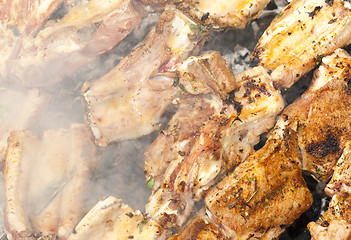 Image showing skewers of pork