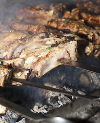 Image showing skewers of pork