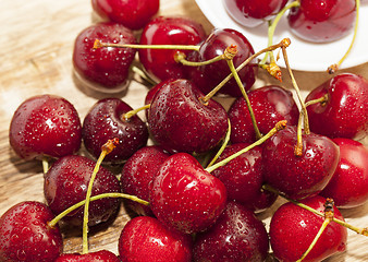 Image showing juicy and ripe cherries.