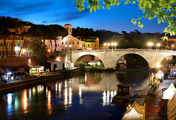 Image showing Bridge Cestio in Rome