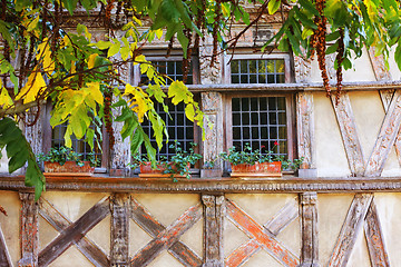 Image showing Facade of fachwerk house