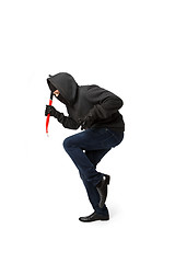 Image showing Burglar in mask with passkey