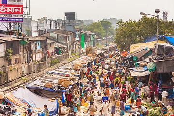 Image showing Mallick Ghat Flower Market, Kolkata