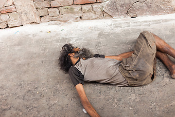 Image showing Homeless man, Kolkata (Calcutta), India