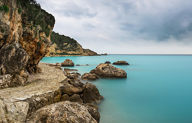 Image showing Agios Nikitas Lefkas island at dusk