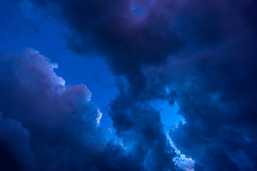 Image showing  dark clouds before a thunder-storm