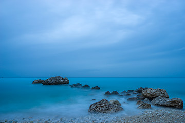 Image showing Agios Nikitas Lefkas island at dusk