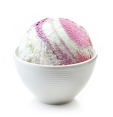 Image showing ice cream ball in white bowl