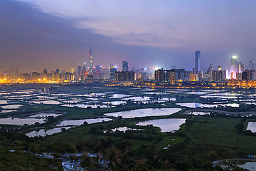 Image showing Shenzhen citscape at night