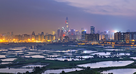 Image showing Shenzhen citscape at night