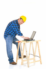 Image showing Carpenter at work