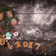 Image showing Gingerbreads for new 2017 years