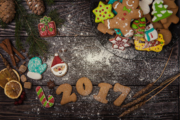 Image showing Gingerbreads for new 2017 years