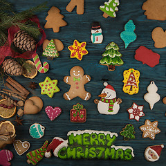 Image showing Gingerbreads for new years and christmas