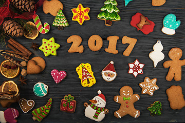 Image showing Gingerbreads for new 2017 years