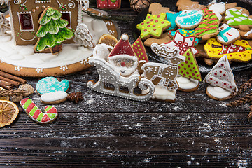 Image showing Gingerbreads for new years and christmas