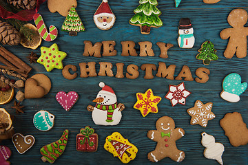 Image showing Gingerbreads for new years and christmas