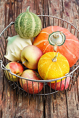 Image showing Autumn vegetables and fruits