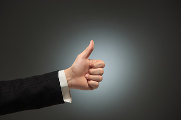 Image showing Business Man Hand and OK Sign Action