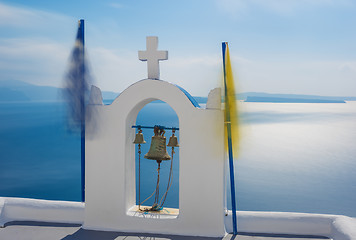 Image showing Church of Oia in Santorini island 