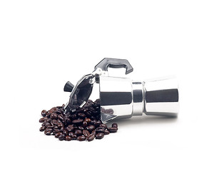 Image showing coffee beans and machine