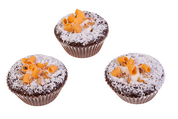 Image showing Three Cakes On Isolated Background