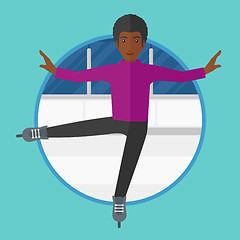 Image showing Male figure skater vector illustration.