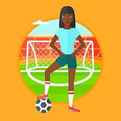 Image showing Football player with ball vector illustration.