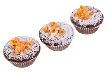 Image showing Three Cakes On Isolated Background