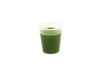 Image showing Wheat Grass drink isolated on white background