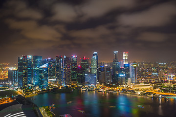 Image showing  Singapore financial district skyline