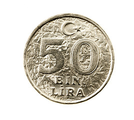 Image showing Turkish coin closeup