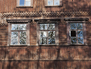 Image showing old wooden abandoned house