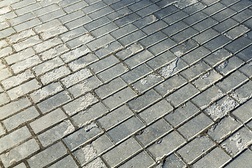 Image showing the road from the concrete tiles