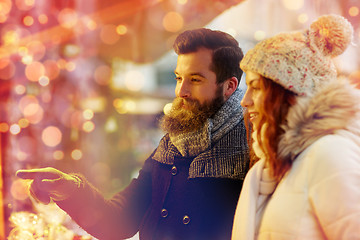 Image showing happy couple walking outdoors