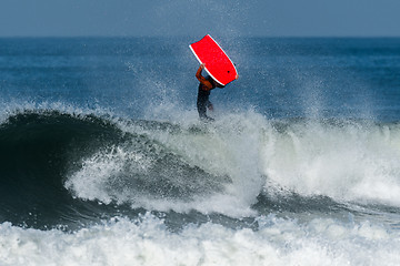 Image showing Bodyboarder in action