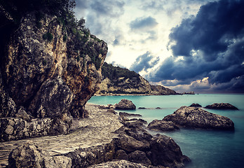 Image showing Agios Nikitas Lefkas island at dusk