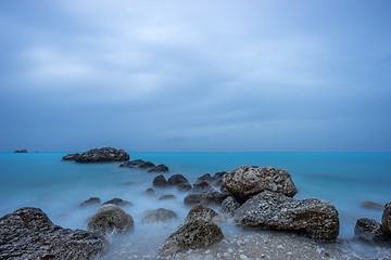 Image showing Agios Nikitas Lefkas island at dusk