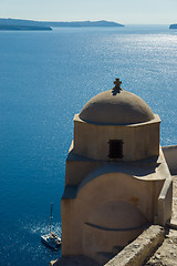 Image showing Church of Oia in Santorini island 